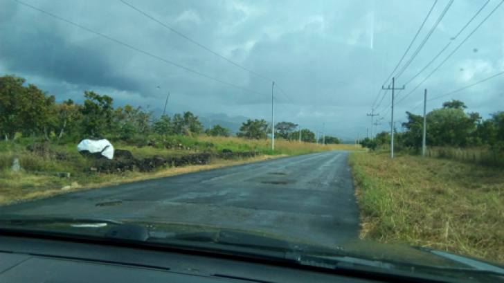 Sometimes very bad pot holes especially near the white painted rocks. Sometimes very bad pot holes especially near the white painted rocks.
